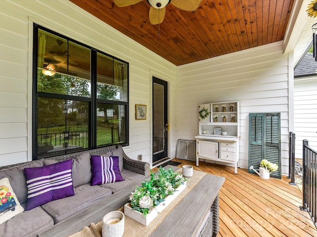 618 Deese Rd, Monroe, NC 28110 - deck featuring a ceiling fan