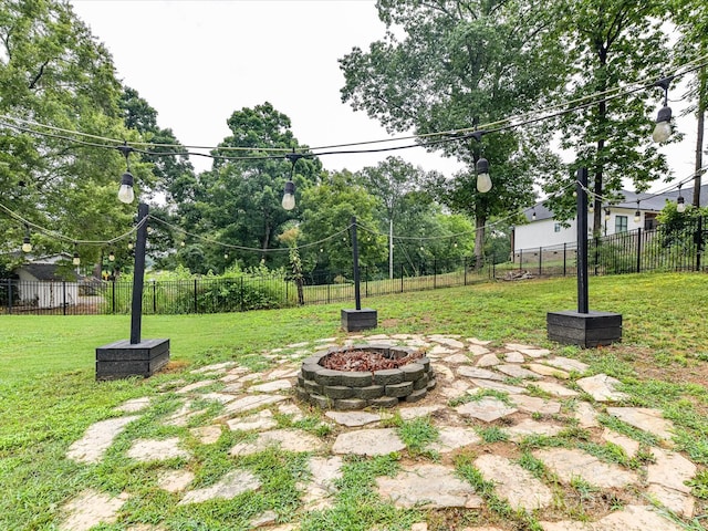 618 Deese Rd, Monroe, NC 28110 - view of yard with a fire pit