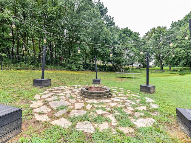 618 Deese Rd, Monroe, NC 28110 - view of yard featuring an outdoor fire pit