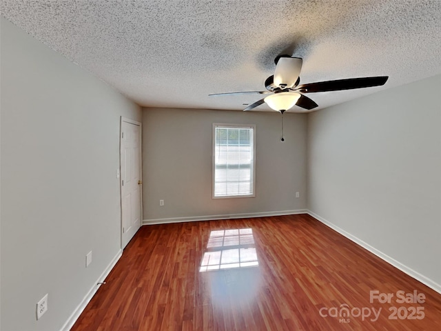 1108 Brookwood Dr, Stanley, NC 28164 - spare room with ceiling fan, wood finished floors, and a textured ceiling