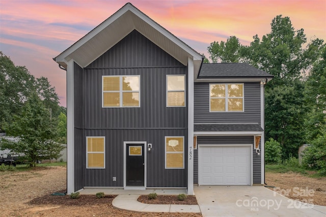 782 Stanley Spencer Mtn Rd, Gastonia, NC 28056 - view of front facade featuring an attached garage, driveway, and roof with shingles