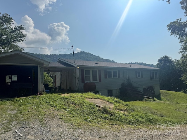 140 Wallins Way, Mars Hill, NC 28754 - view of front of house featuring heating fuel and a front yard