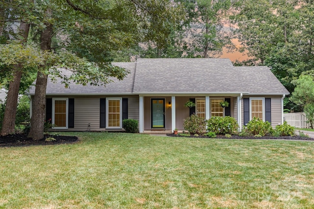 7017 Brookgreen Ter, Matthews, NC 28104 - single story home with a front lawn and a shingled roof