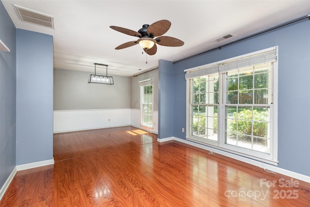 7017 Brookgreen Ter, Matthews, NC 28104 - empty room featuring wood finished floors and a ceiling fan
