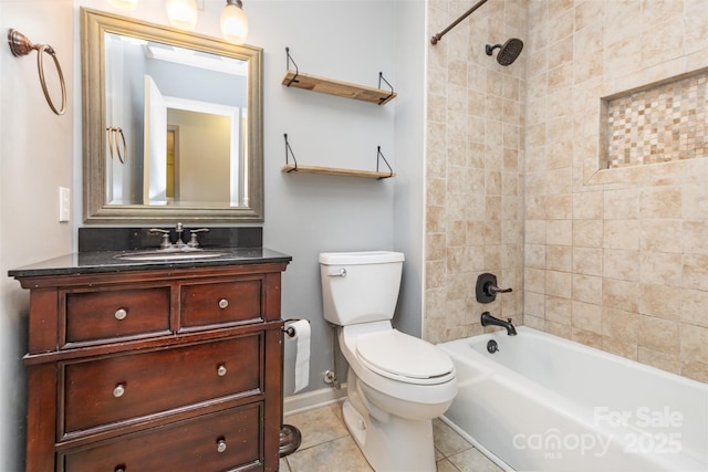 7017 Brookgreen Ter, Matthews, NC 28104 - full bathroom featuring vanity, shower / washtub combination, and tile patterned floors