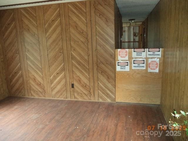 1374 Circle Dr, China Grove, NC 28023 - detailed view of wood finished floors and wood walls