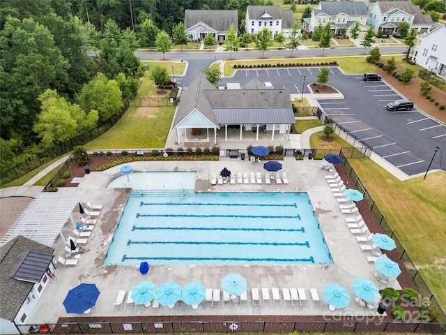 1240 Pebble Grove Dr, Clover, SC 29710 - bird's eye view of a pool