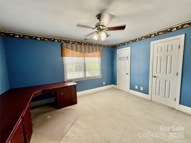 75 Mccurdy St NW, Concord, NC 28027 - unfurnished office featuring a ceiling fan and carpet flooring