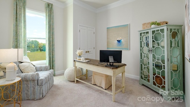 4129 Duplin Dr, Charlotte, NC 28214 - carpeted office with crown molding and baseboards