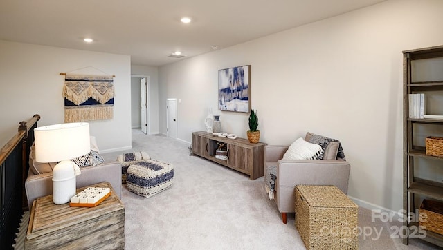 4129 Duplin Dr, Charlotte, NC 28214 - carpeted living room featuring recessed lighting and baseboards