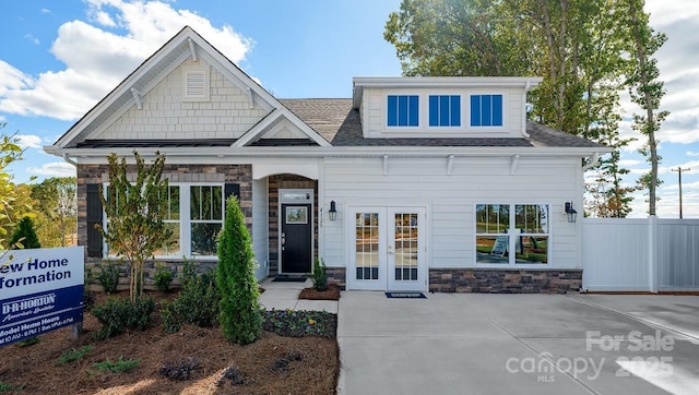 4129 Duplin Dr, Charlotte, NC 28214 - craftsman-style home featuring stone siding and roof with shingles
