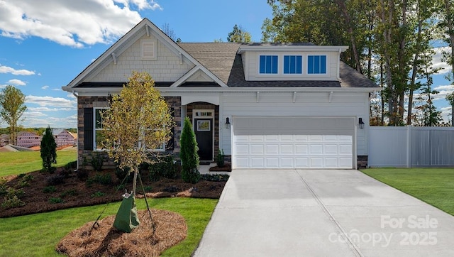 4129 Duplin Dr, Charlotte, NC 28214 - craftsman-style house with driveway, stone siding, and a shingled roof