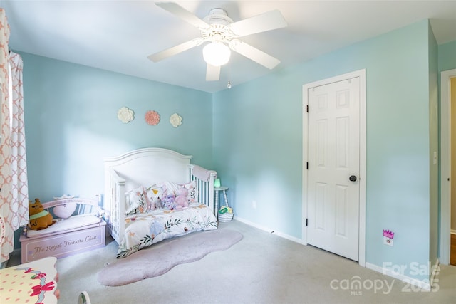 1220 Merribrook Dr, Matthews, NC 28105 - bedroom featuring carpet floors and ceiling fan