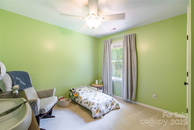 1220 Merribrook Dr, Matthews, NC 28105 - bedroom featuring carpet flooring and a ceiling fan