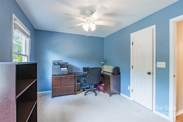 1220 Merribrook Dr, Matthews, NC 28105 - office space with ceiling fan and light carpet