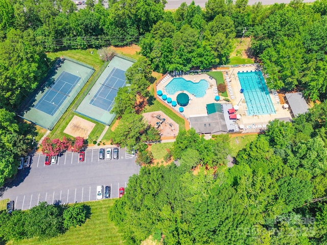 1220 Merribrook Dr, Matthews, NC 28105 - aerial view of a pool area