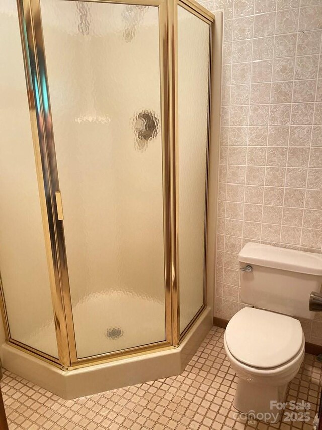 268 Poor Boy Ln, Whittier, NC 28789 - full bath featuring a shower stall and tile patterned floors