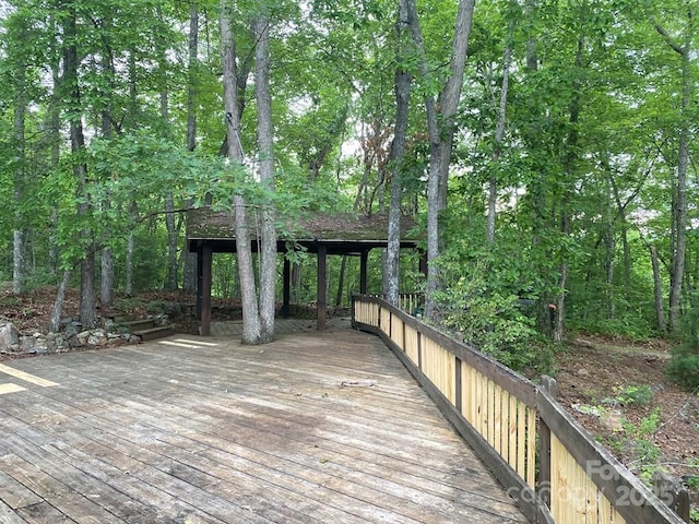 268 Poor Boy Ln, Whittier, NC 28789 - view of wooden terrace