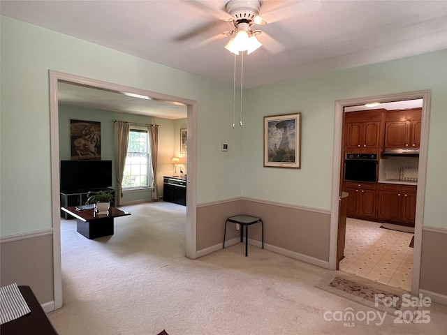 5938 Sharon Rd, Charlotte, NC 28210 - hallway with light colored carpet and baseboards