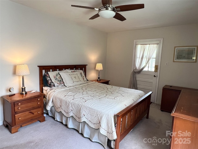 5938 Sharon Rd, Charlotte, NC 28210 - bedroom featuring light colored carpet and ceiling fan