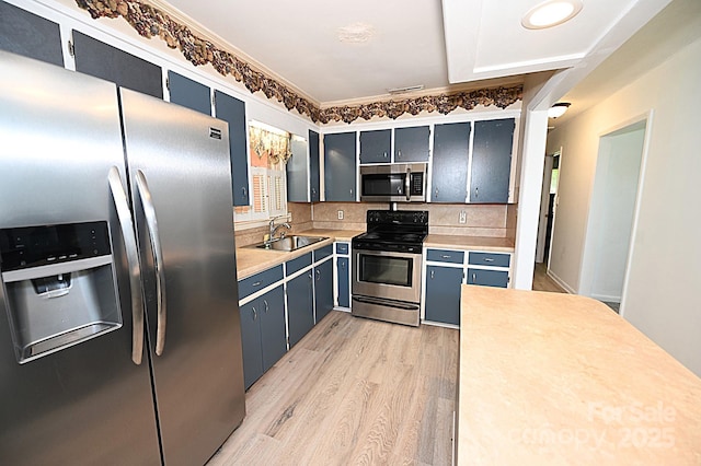 112 Lovelady Rd, Valdese, NC 28690 - kitchen with stainless steel appliances, light wood-style floors, light countertops, and tasteful backsplash