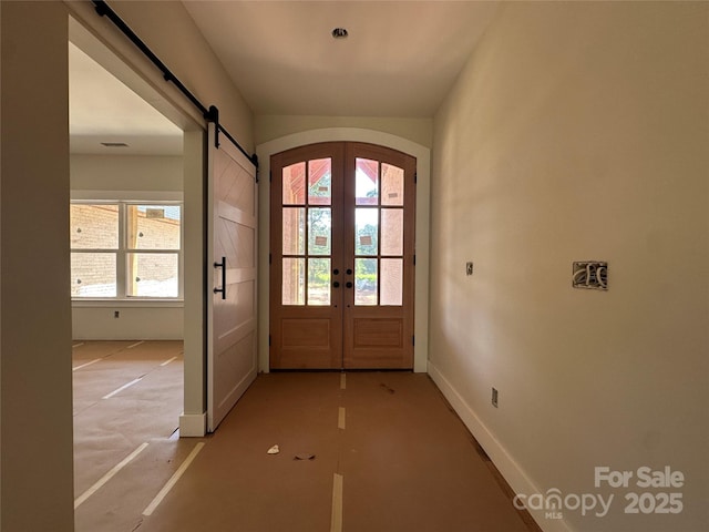 1500 Crowders Creek Rd, Gastonia, NC 28052 - entryway with arched walkways, healthy amount of natural light, and french doors