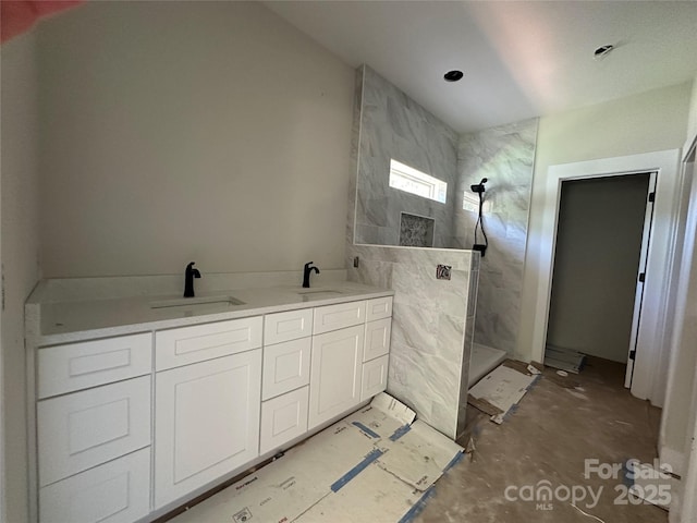 1500 Crowders Creek Rd, Gastonia, NC 28052 - full bathroom with a walk in shower and double vanity