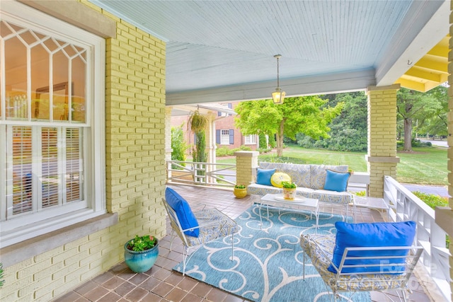 156 Union St N, Concord, NC 28025 - covered porch with an outdoor hangout area