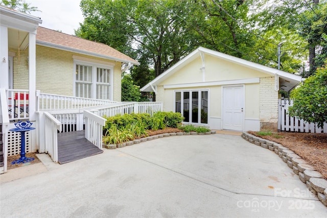 156 Union St N, Concord, NC 28025 - view of patio / terrace featuring an outbuilding