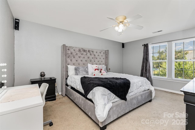 3542 Crowders View Dr, Gastonia, NC 28052 - bedroom featuring light carpet and a ceiling fan