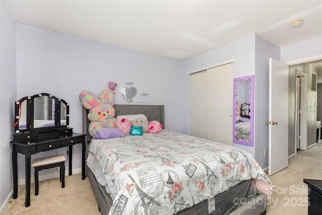 3542 Crowders View Dr, Gastonia, NC 28052 - bedroom with carpet floors and a closet