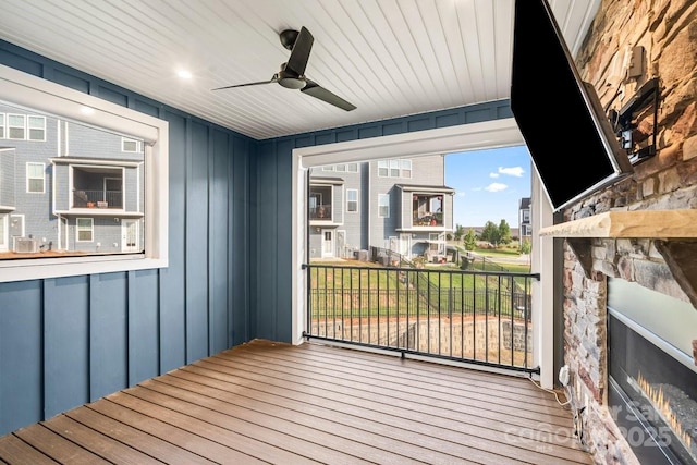 932 Portrush Ln, Tega Cay, SC 29708 - wooden deck with a ceiling fan