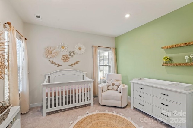 932 Portrush Ln, Tega Cay, SC 29708 - bedroom featuring light colored carpet and a crib