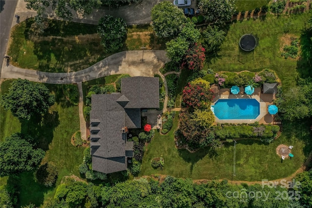 1482 Willow Oaks Trl, Matthews, NC 28104 - aerial overview of property's location with a pool
