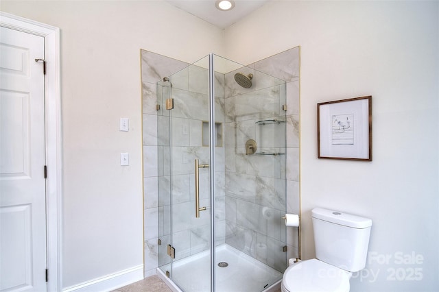 1482 Willow Oaks Trl, Matthews, NC 28104 - full bathroom with a stall shower and toilet