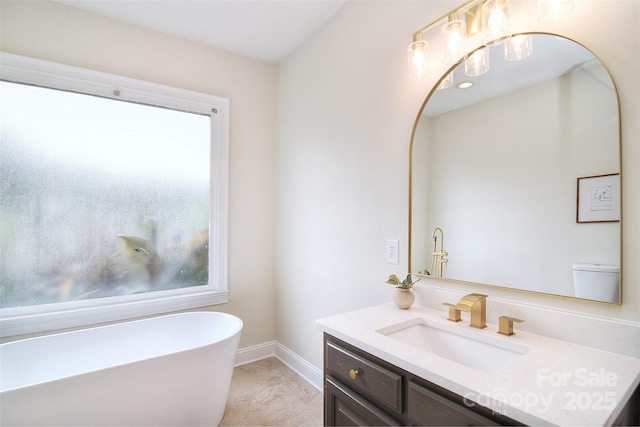 1482 Willow Oaks Trl, Matthews, NC 28104 - bathroom featuring a soaking tub and vanity