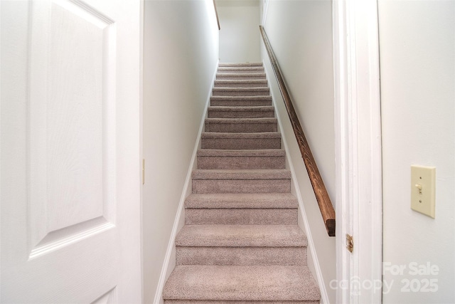 1482 Willow Oaks Trl, Matthews, NC 28104 - staircase featuring baseboards