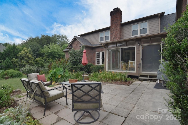 1482 Willow Oaks Trl, Matthews, NC 28104 - view of patio with a sunroom and outdoor lounge area