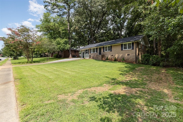 1948 Marett Blvd, Rock Hill, SC 29732 - ranch-style home with crawl space, a front yard, brick siding, and driveway