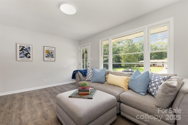 1948 Marett Blvd, Rock Hill, SC 29732 - living room with dark wood finished floors and baseboards