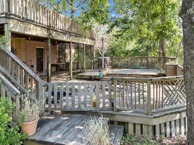 840 Deer Lake Run, Salisbury, NC 28146 - view of wooden terrace