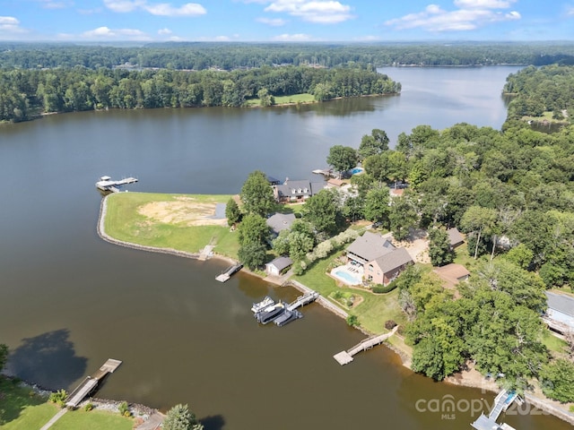 840 Deer Lake Run, Salisbury, NC 28146 - bird's eye view of a nearby body of water and a forest