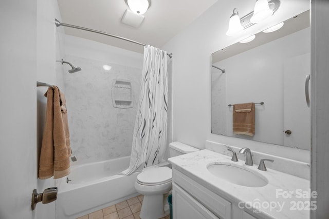 840 Deer Lake Run, Salisbury, NC 28146 - full bath with shower / tub combo with curtain, vanity, and tile patterned flooring