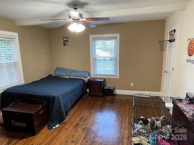 517 Stowe Dr, Lowell, NC 28098 - bedroom featuring wood finished floors and ceiling fan