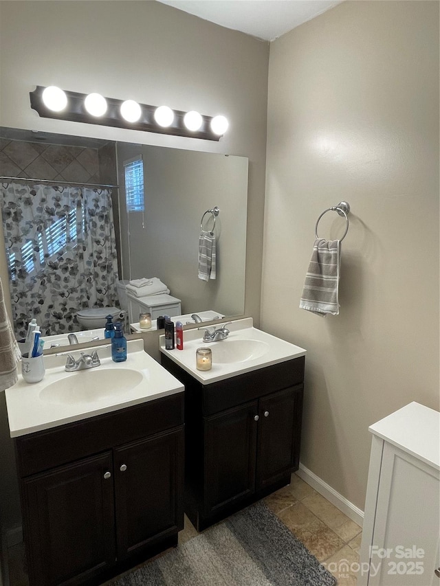 517 Stowe Dr, Lowell, NC 28098 - full bathroom with vanity and a shower with shower curtain