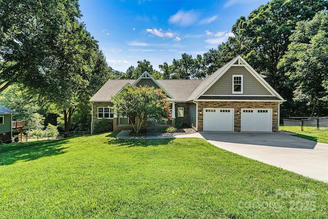 3450 4th Street Blvd NW, Hickory, NC 28601 - craftsman-style home featuring concrete driveway and stone siding