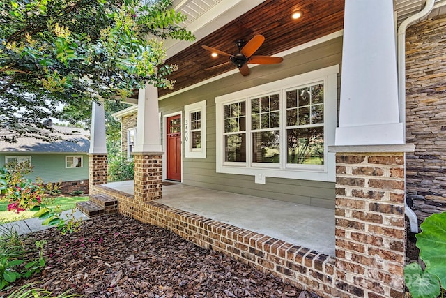 3450 4th Street Blvd NW, Hickory, NC 28601 - covered porch featuring a ceiling fan