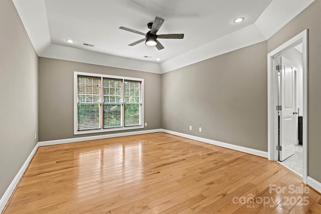 3450 4th Street Blvd NW, Hickory, NC 28601 - spare room with light wood finished floors, ceiling fan, and recessed lighting