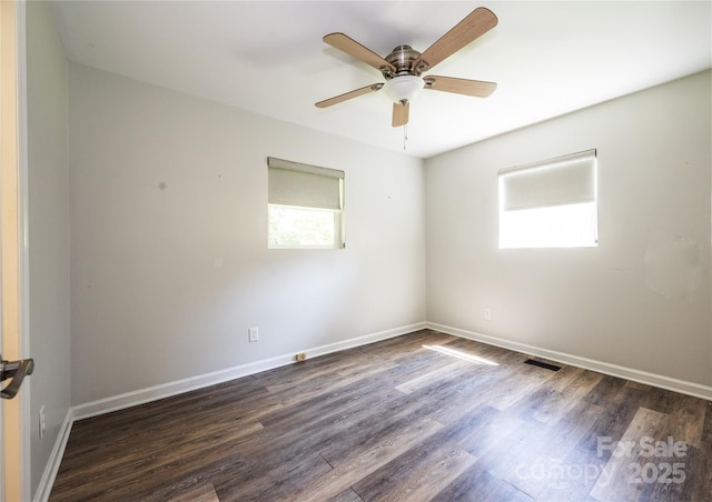 418 Stokes Ave, Clover, SC 29710 - unfurnished room featuring dark wood-style flooring and a ceiling fan