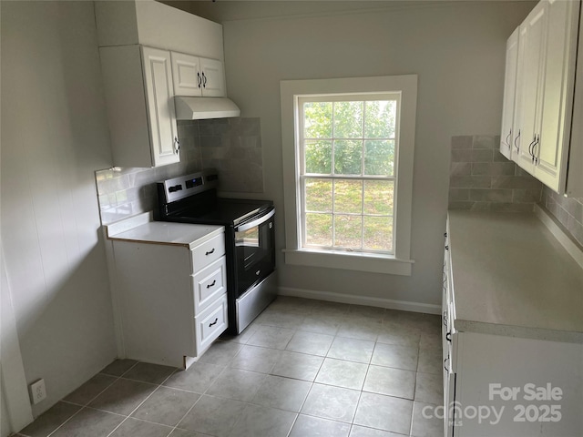 518 W White St, Chester, SC 29706 - kitchen with electric range, premium range hood, tasteful backsplash, and healthy amount of natural light
